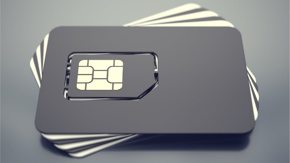 A stack of SIM cards